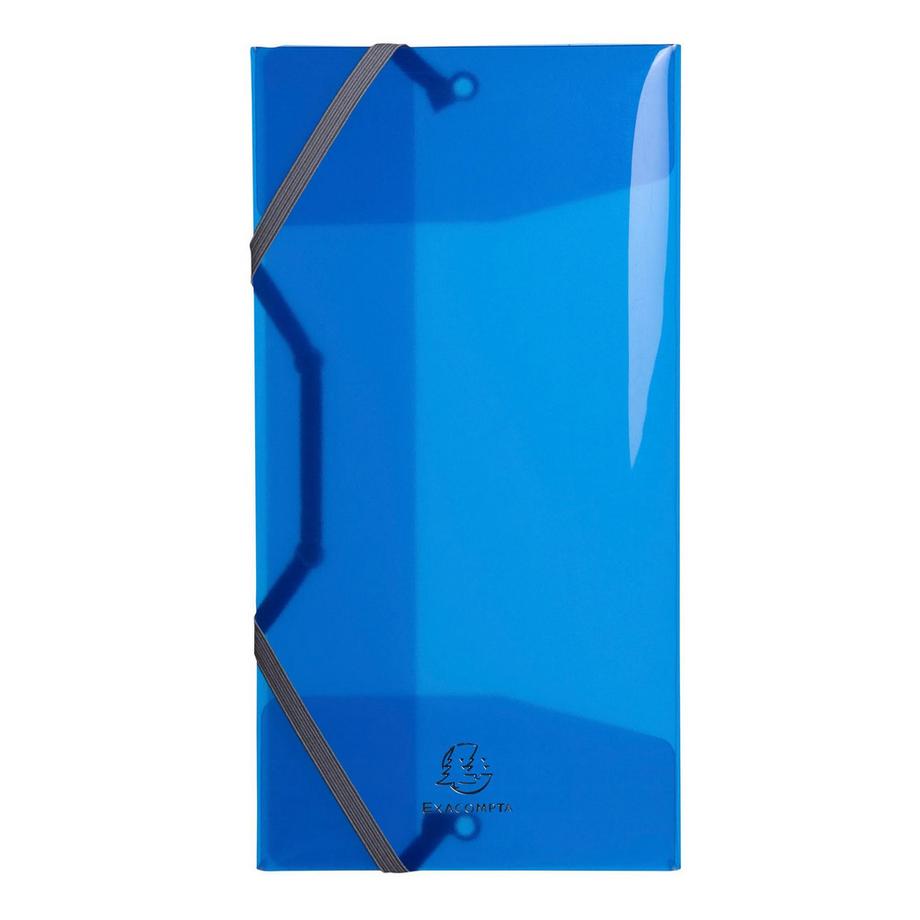 Exacompta Cartella 3 lembi con elastici polipropilene 500 micron Iderama PP - 23 ,5x12cm - x 10  