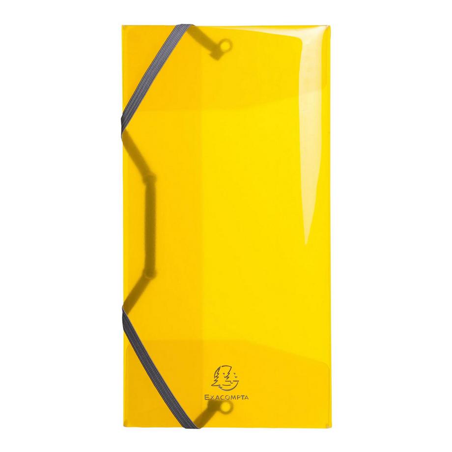 Exacompta Cartella 3 lembi con elastici polipropilene 500 micron Iderama PP - 23 ,5x12cm - x 10  