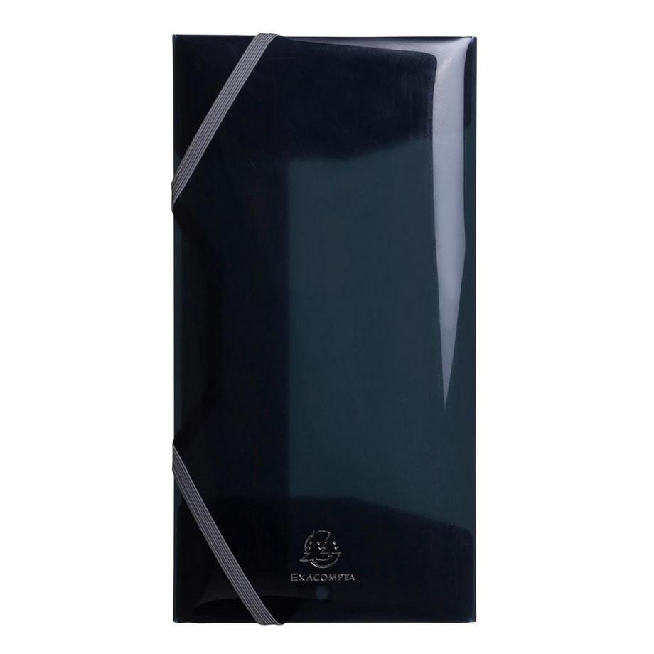 Exacompta Cartella 3 lembi con elastici polipropilene 500 micron Iderama PP - 23 ,5x12cm - x 10  