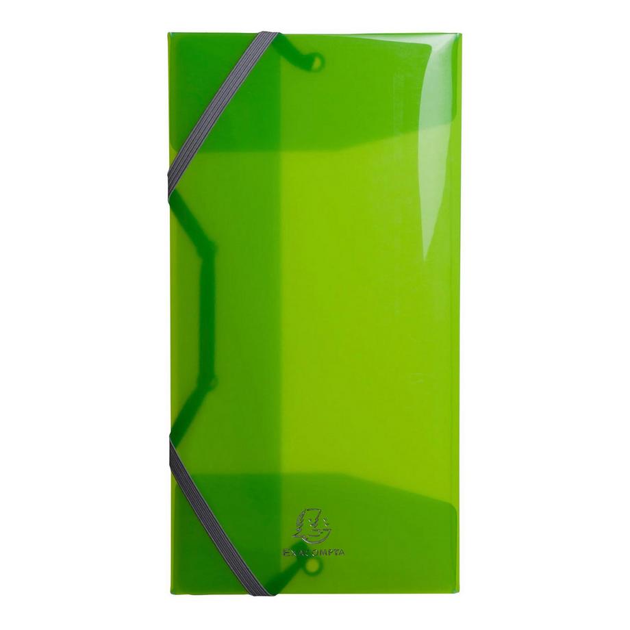 Exacompta Cartella 3 lembi con elastici polipropilene 500 micron Iderama PP - 23 ,5x12cm - x 10  