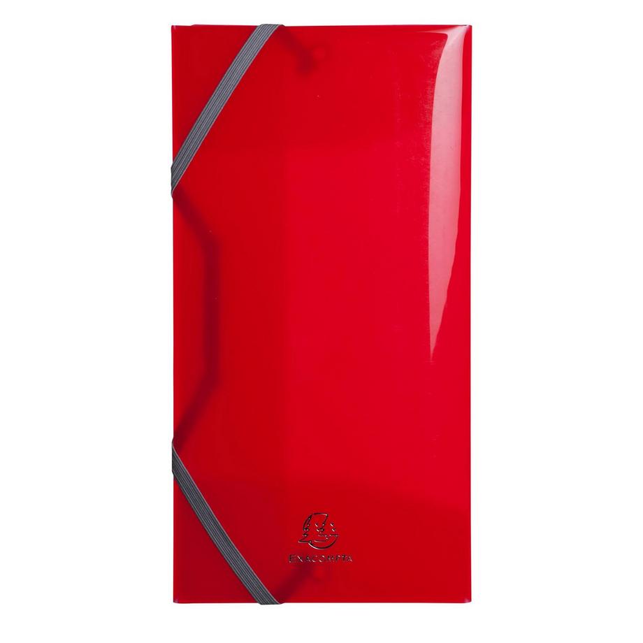 Exacompta Cartella 3 lembi con elastici polipropilene 500 micron Iderama PP - 23 ,5x12cm - x 10  