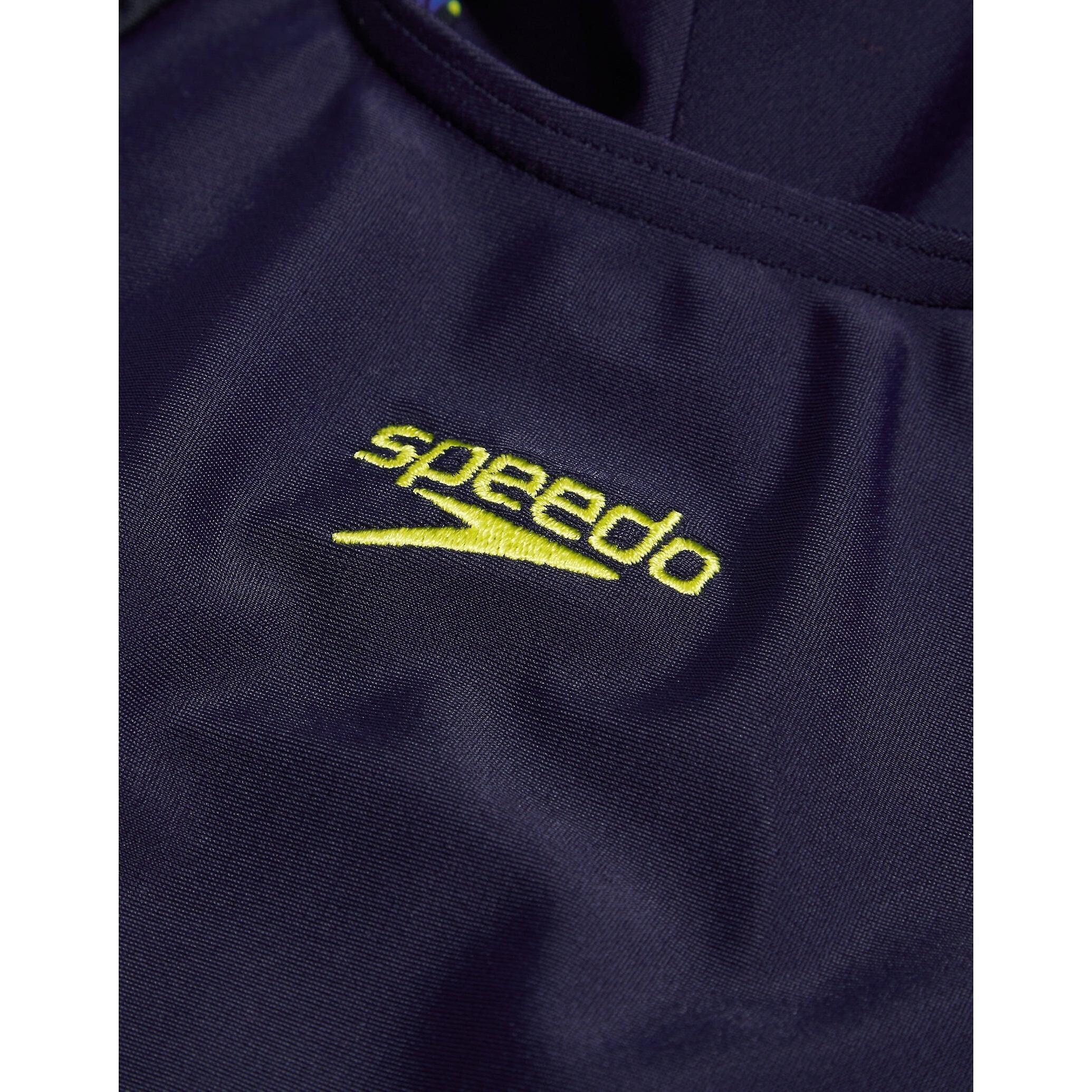 speedo  badeanzug, mädchen  eco printed panel legsuit 