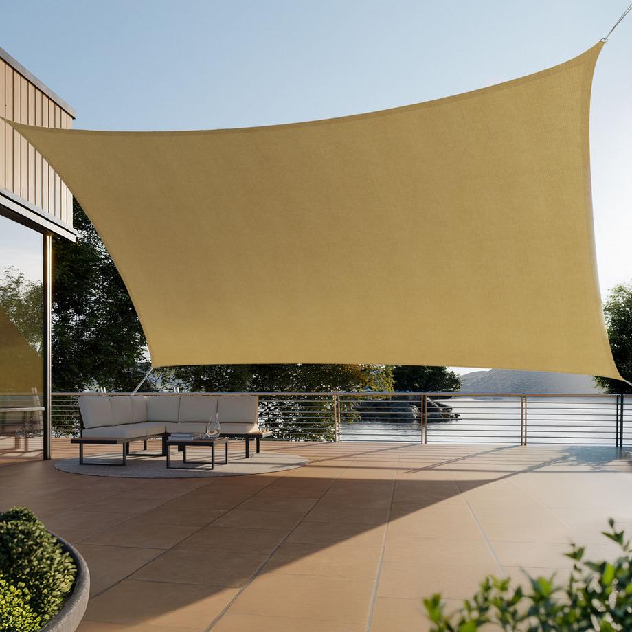 Tectake Tenda parasole Sunny HDPE con 185 g/m² e 87% di protezione UV  