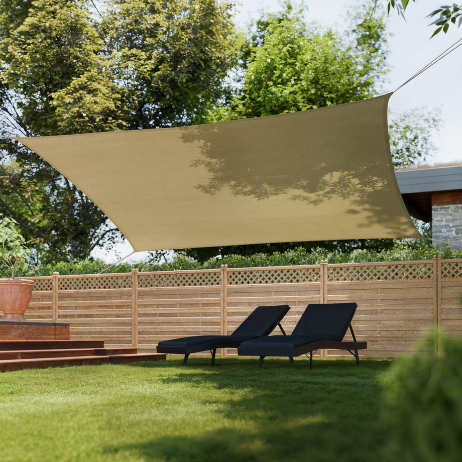 Tectake Tenda parasole Sunny HDPE con 185 g/m² e 87% di protezione UV  