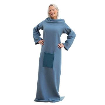 Couverture avec manches et poche - Bleu