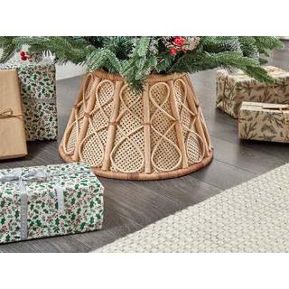 Beliani  Weihnachtsbaumkragen aus Rattan Boho AVENT 