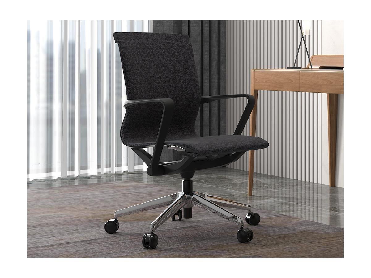 Vente-unique Fauteuil de bureau professionnel - Tissu - Gris chiné - LACITY  