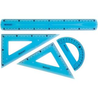 WESTCOTT WESTCOTT Geometrie-Set Flexi E-1030200 blau/rot/grün 4-teilig  