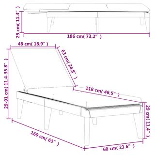 VidaXL Chaise longue polypropylène  