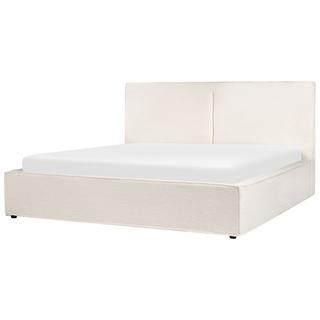 Beliani Letto contenitore en Bouclé Moderno MOISSAC  