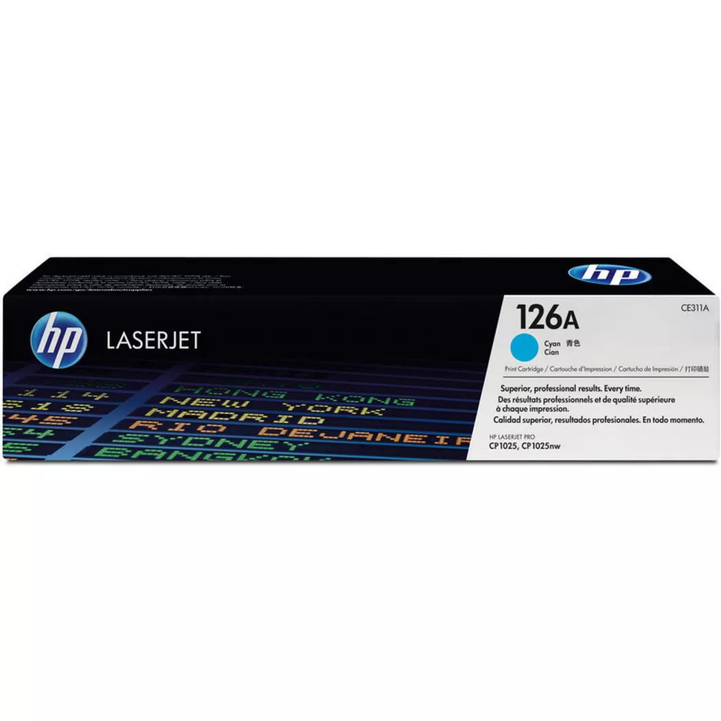 Hewlett-Packard – HP Toner-Modul 126A cyan CE311A Color LJ Pro CP1025 1000 S., Cyan-Blau, 1100 Seiten