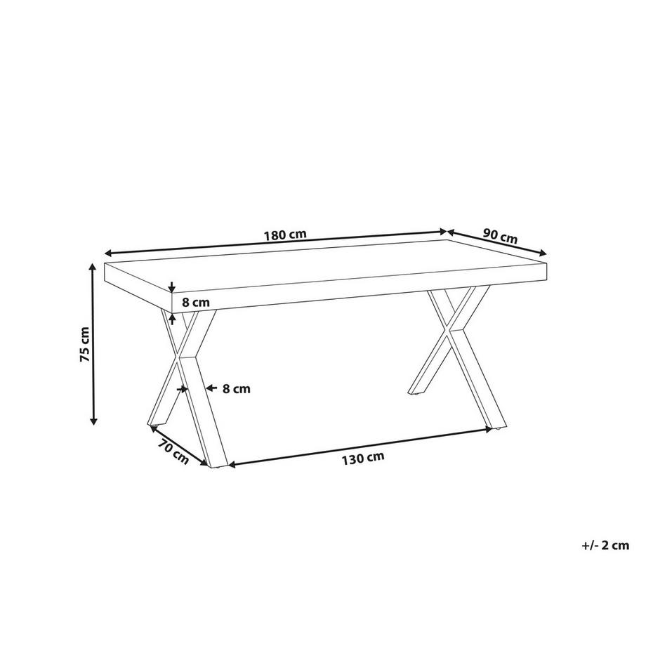 Beliani Tavolo da pranzo en Legno di pino Industriale CLIFTON  