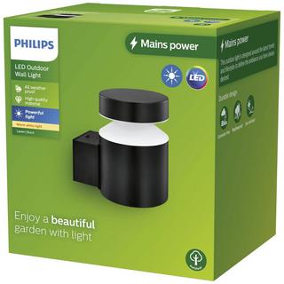 Philips Lighting Laven  Außenwandleuchte LED 6 W Schwarz  