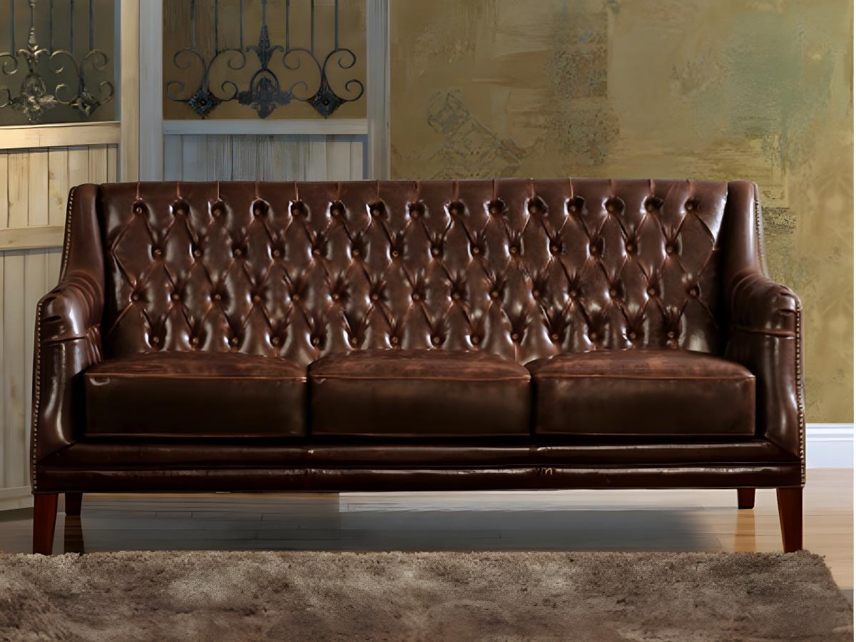 Vente-unique Ledersofa 3Sitzer COLBERT  