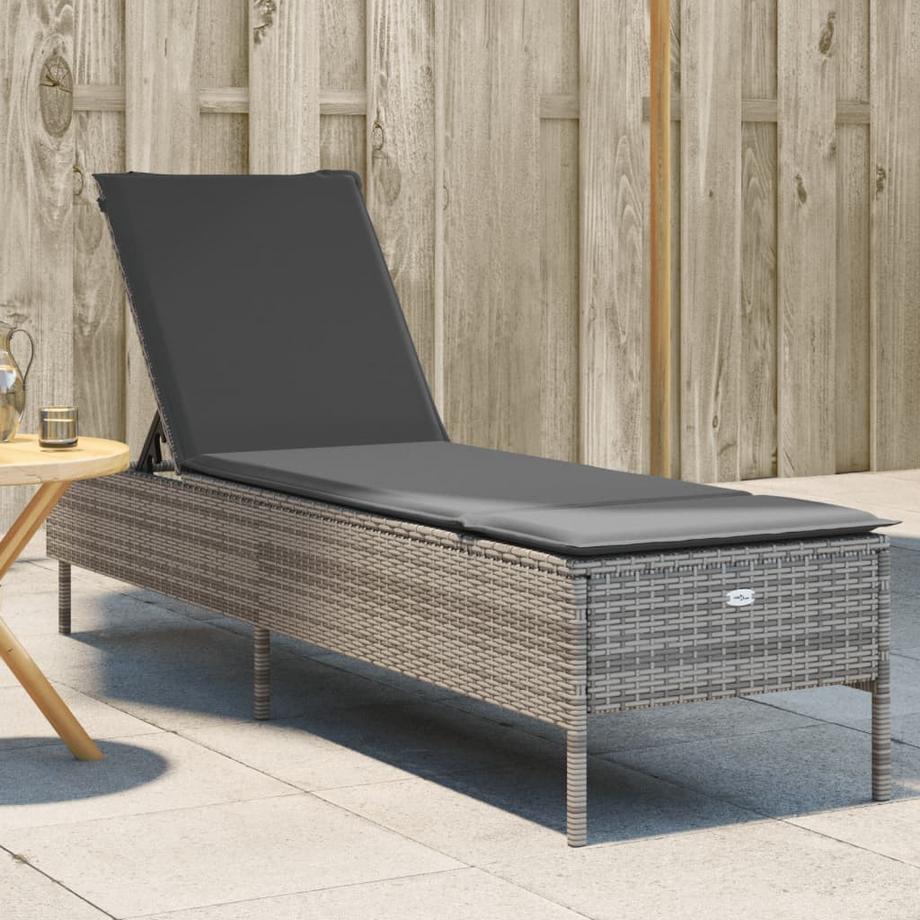 VidaXL Chaise longue rotin synthétique  