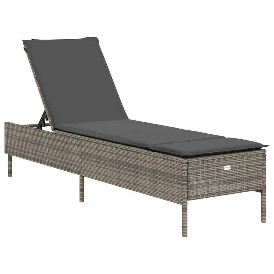 VidaXL Chaise longue rotin synthétique  