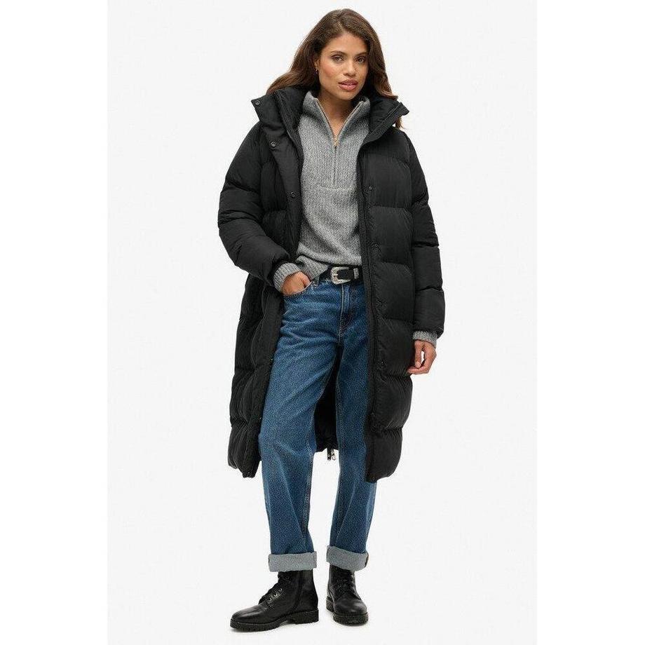 Superdry Lange Daunenjacke mit Kapuze  
