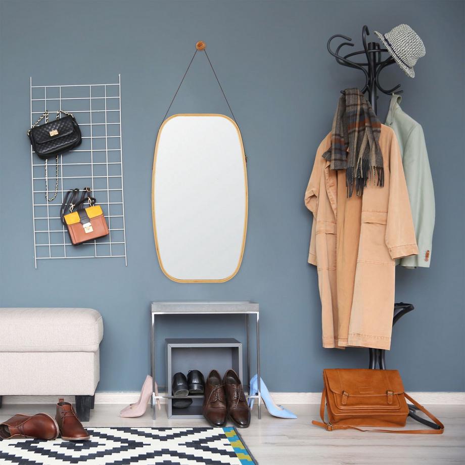 B2X Ovaler Wandspiegel mit Riemen  