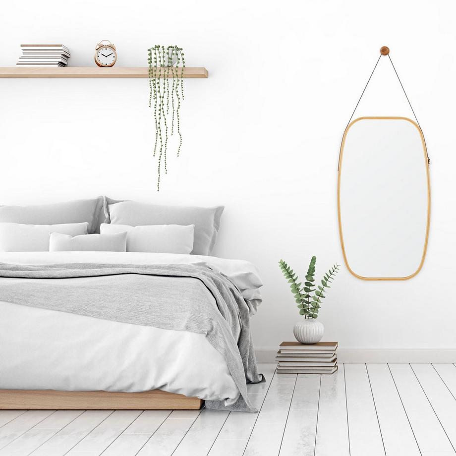 B2X Ovaler Wandspiegel mit Riemen  