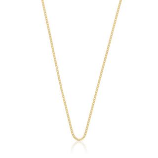 MUAU Schmuck  Collier gourmette or jaune 750, 1.4mm, 36cm 
