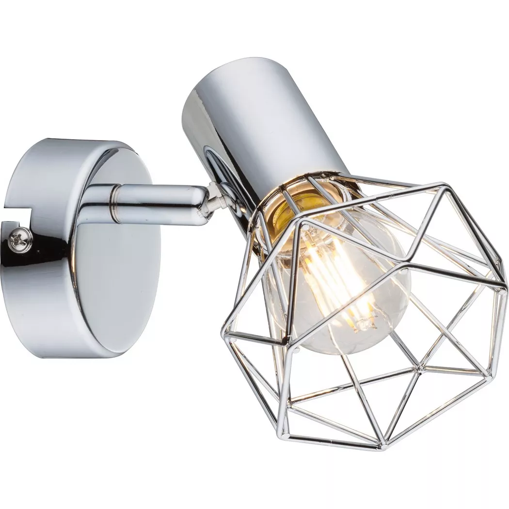 mutoni – Wandleuchte Chrom 1xE14, One Size, Silber