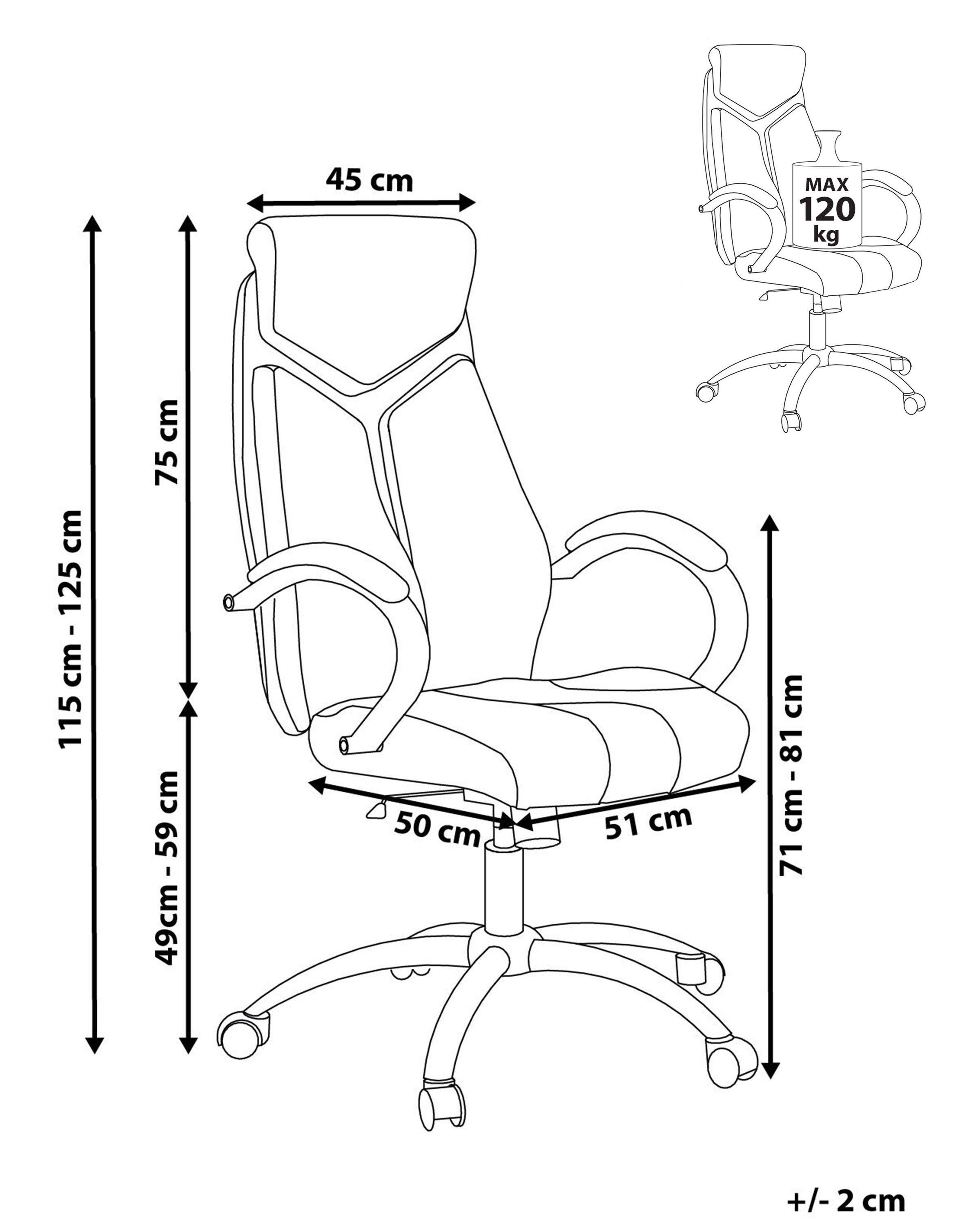 Beliani Chaise de bureau en Polyester Industriel FORMULA  