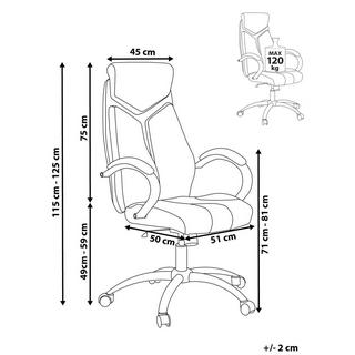 Beliani Chaise de bureau en Polyester Industriel FORMULA  