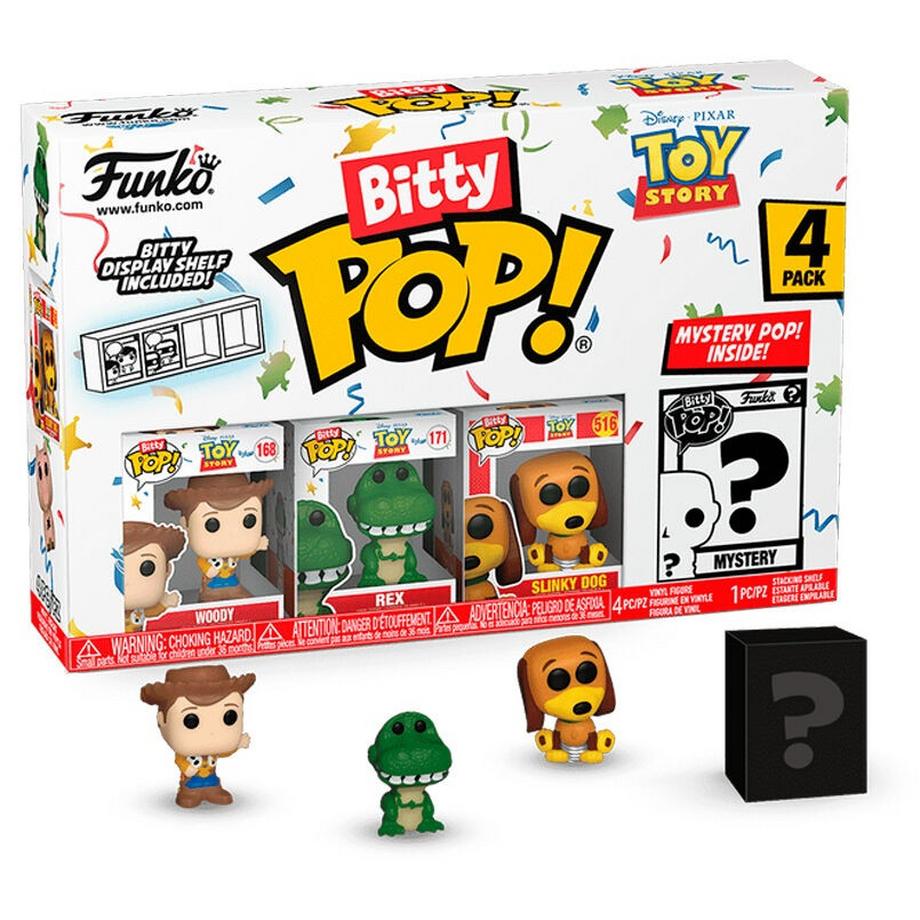 Funko  Bitty Pop! Woody, Rex, Slinky Dog und Mystery (4Teile) 