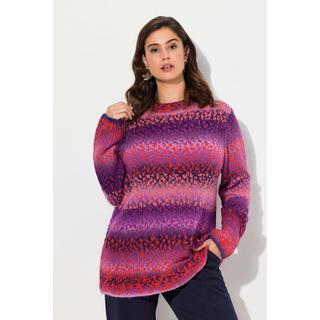 Ulla Popken  Pullover, Farbverlauf-Streifen, Stehkragen, Langarm 