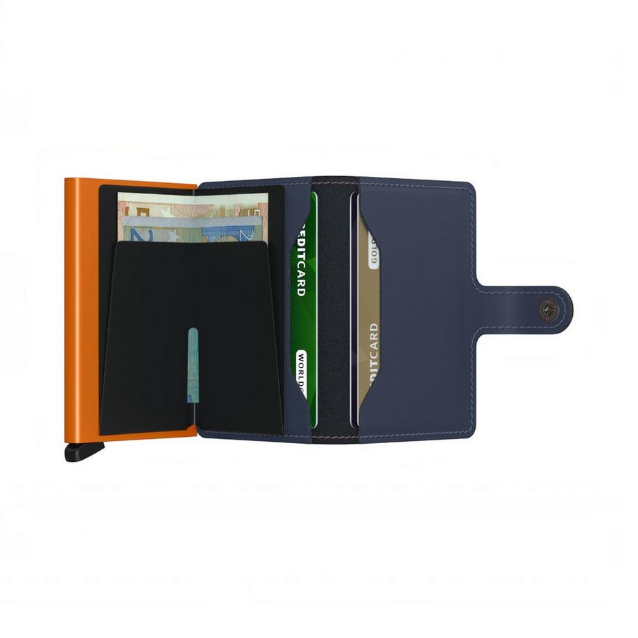 Secrid Miniwallet Mat Bleu Nuit et Orange  