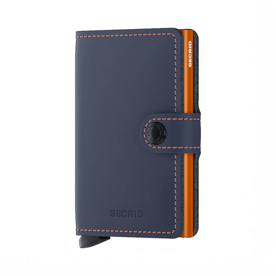 Miniwallet - Mat bleu nuit et orange
