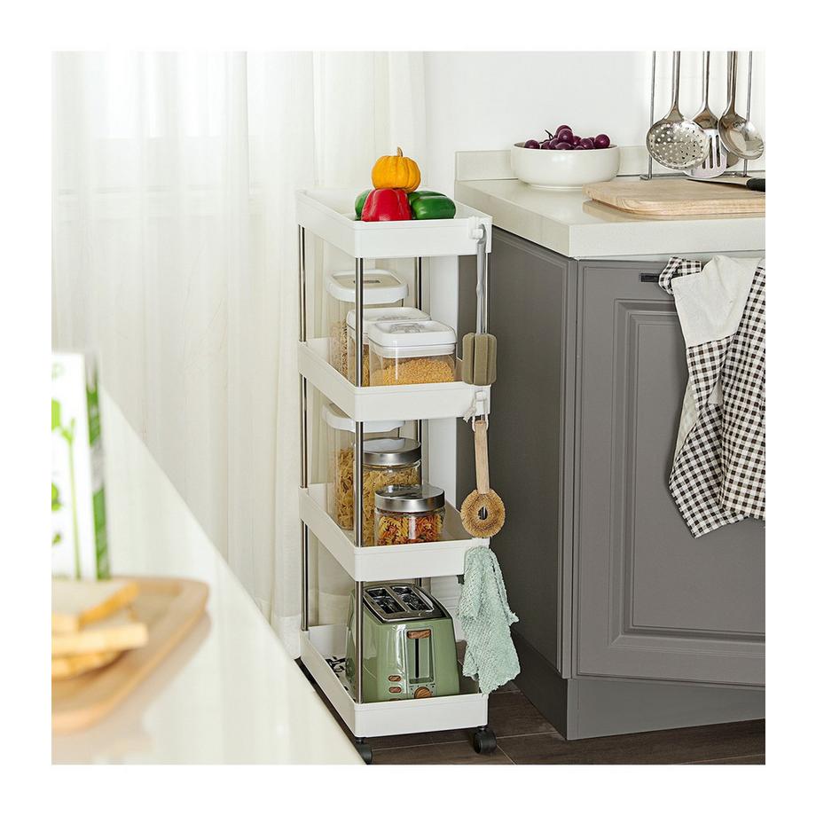 Calicosy Dessert su ruote a 4 livelli bianco  