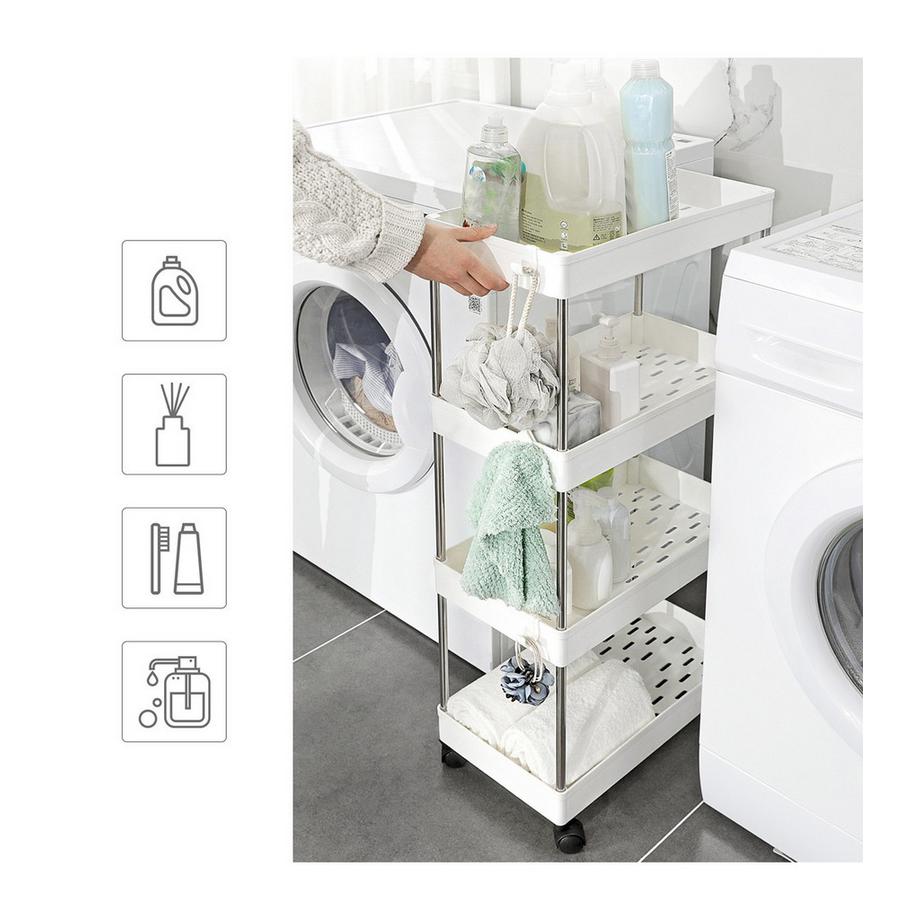 Calicosy Dessert su ruote a 4 livelli bianco  