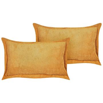 Lot de 2 coussins en Velours côtelé Traditionnel ZINNIA