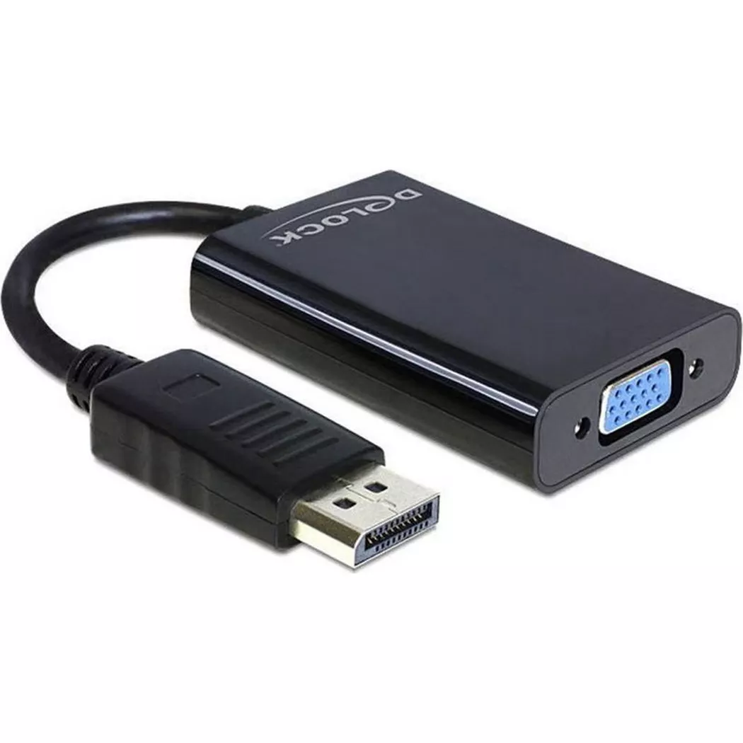 DeLock - adapterkabel dp - vga, Schwarz, One Size