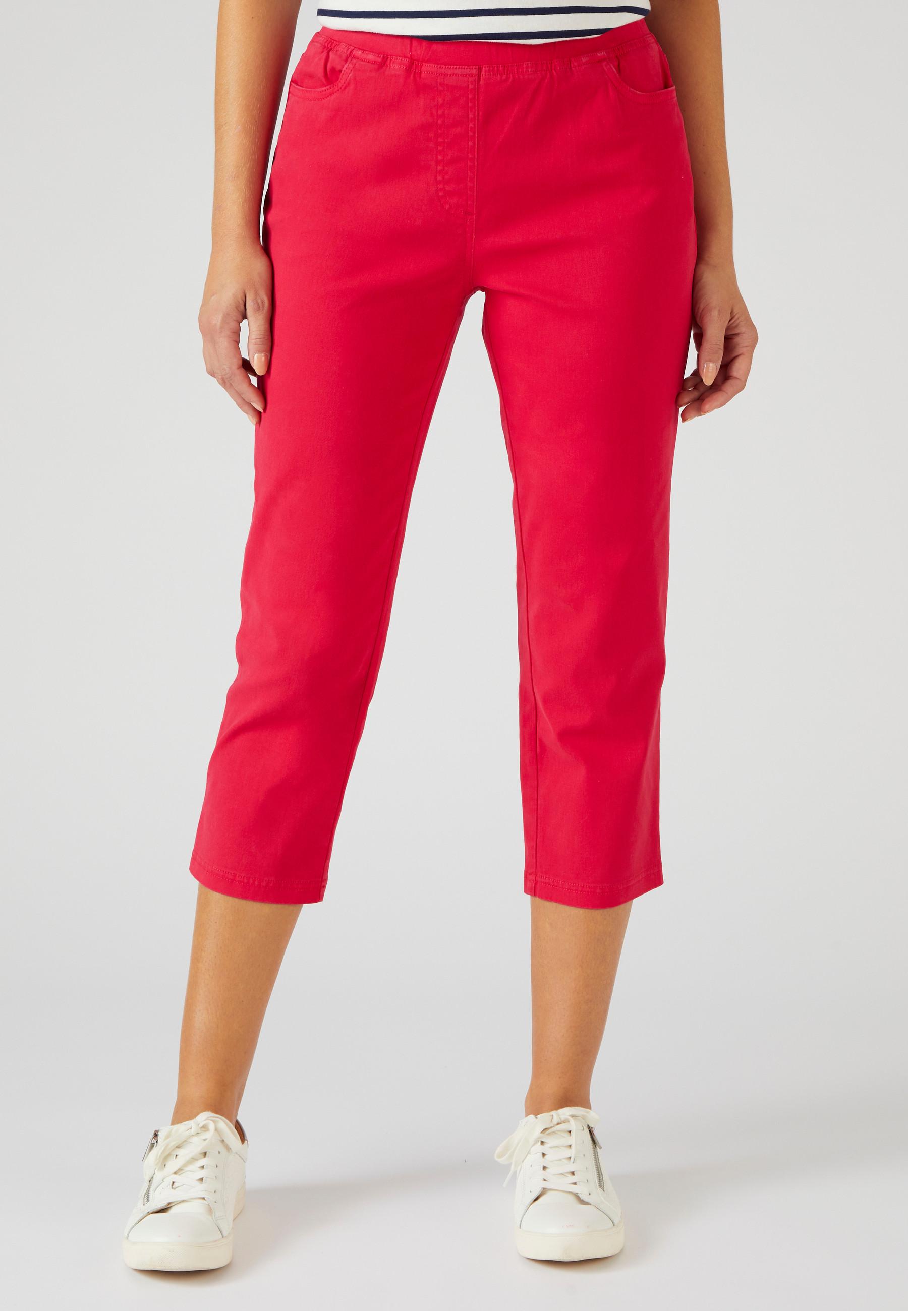 Image of 3/4-hose Aus Weichem, Leichtem Gabardinestretch, 98 % Baumwolle. Damen Rosa 44