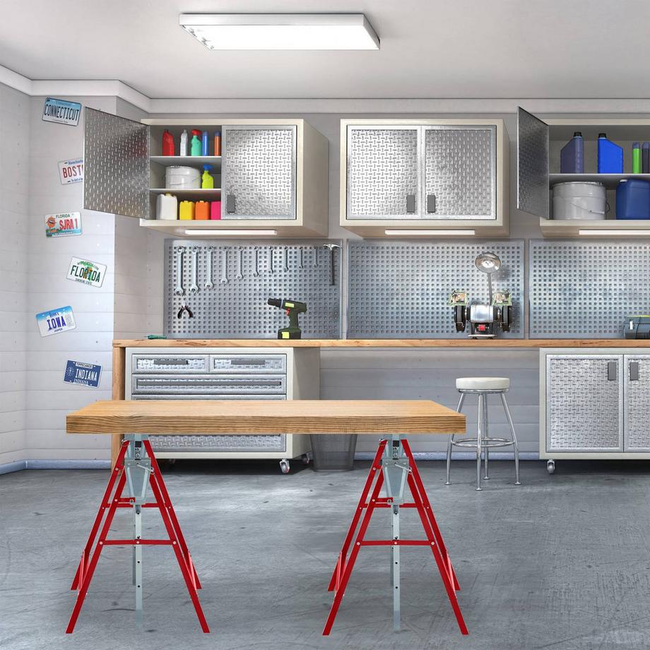 Northix  Cavalletti da lavoro rialzati e abbassati, set da 2 