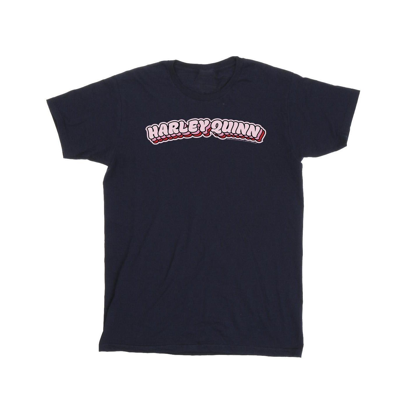 Image of Batman Harley Quinn Logo Tshirt Mädchen Marine 140/146