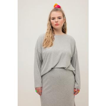 Maglione dal taglio oversize in maglia a costine con scollo a girocollo e maniche lunghe