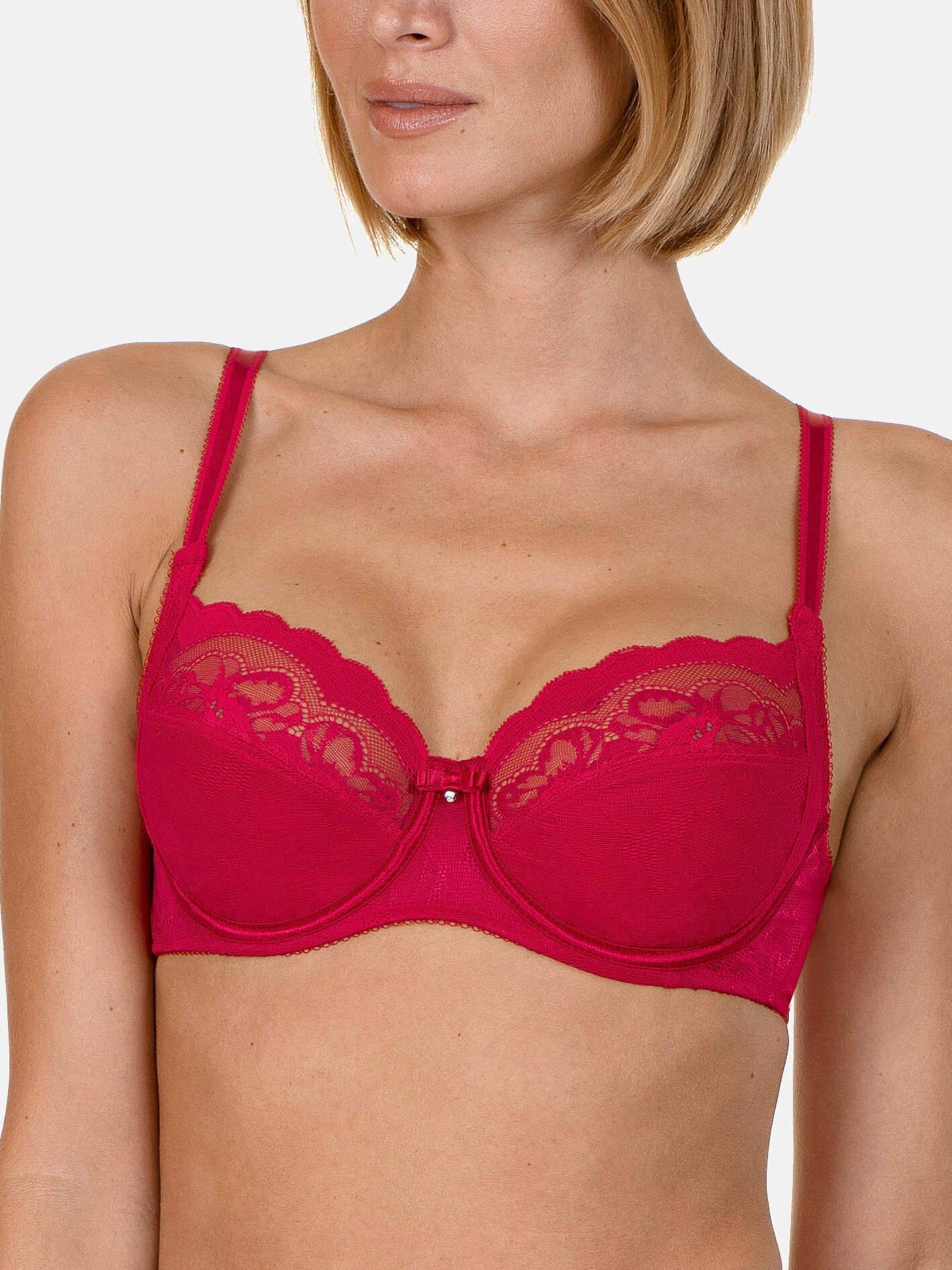 Lisca  Reggiseno con ferretto Evelyn rosso B a E 