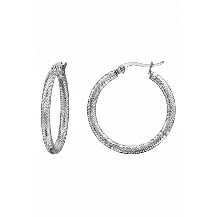 Créoles en     à Motif Peau de Serpent avec Fermoir Français