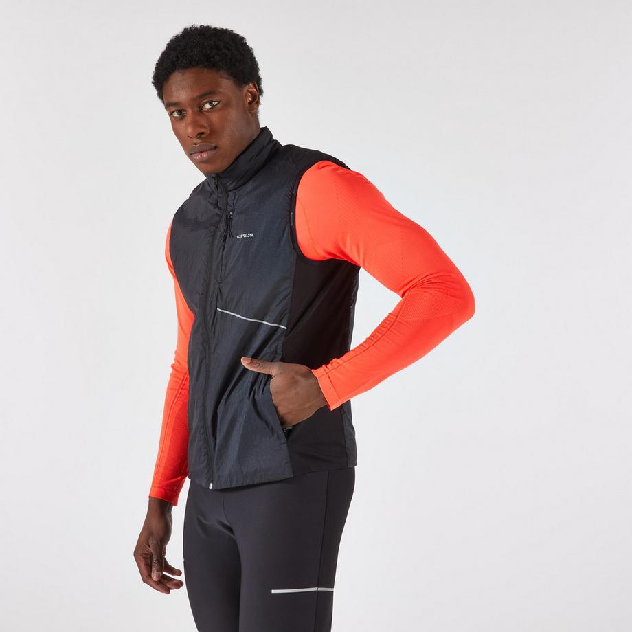 KIPRUN  Gilet homme chaud course à pied synthétique 