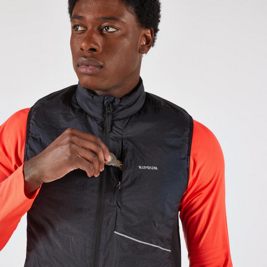 KIPRUN  Gilet homme chaud course à pied synthétique 