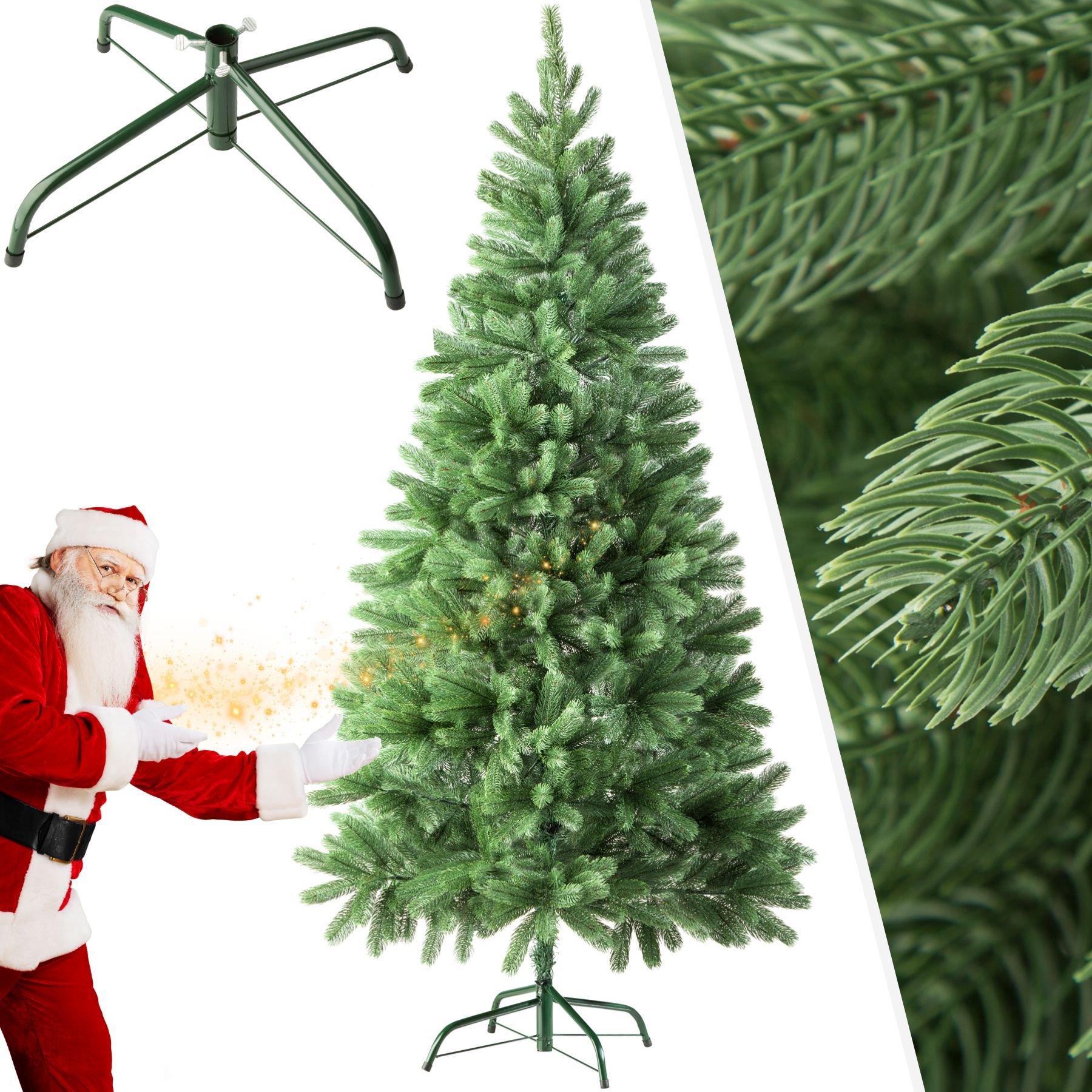 Tectake Albero di Natale artificiale con sostegno in metallo pressofusione  