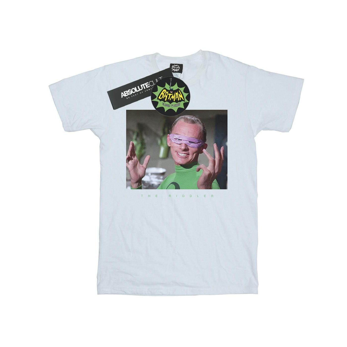 Image of Batman Tv Series The Riddler Photgraph Tshirt Mädchen Weiss 128