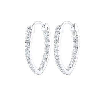 Ohrringe Creole Oval Zirkonia