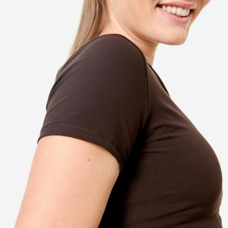 DOMYOS  T-Shirt Yoga Pilates dehnbar weich 