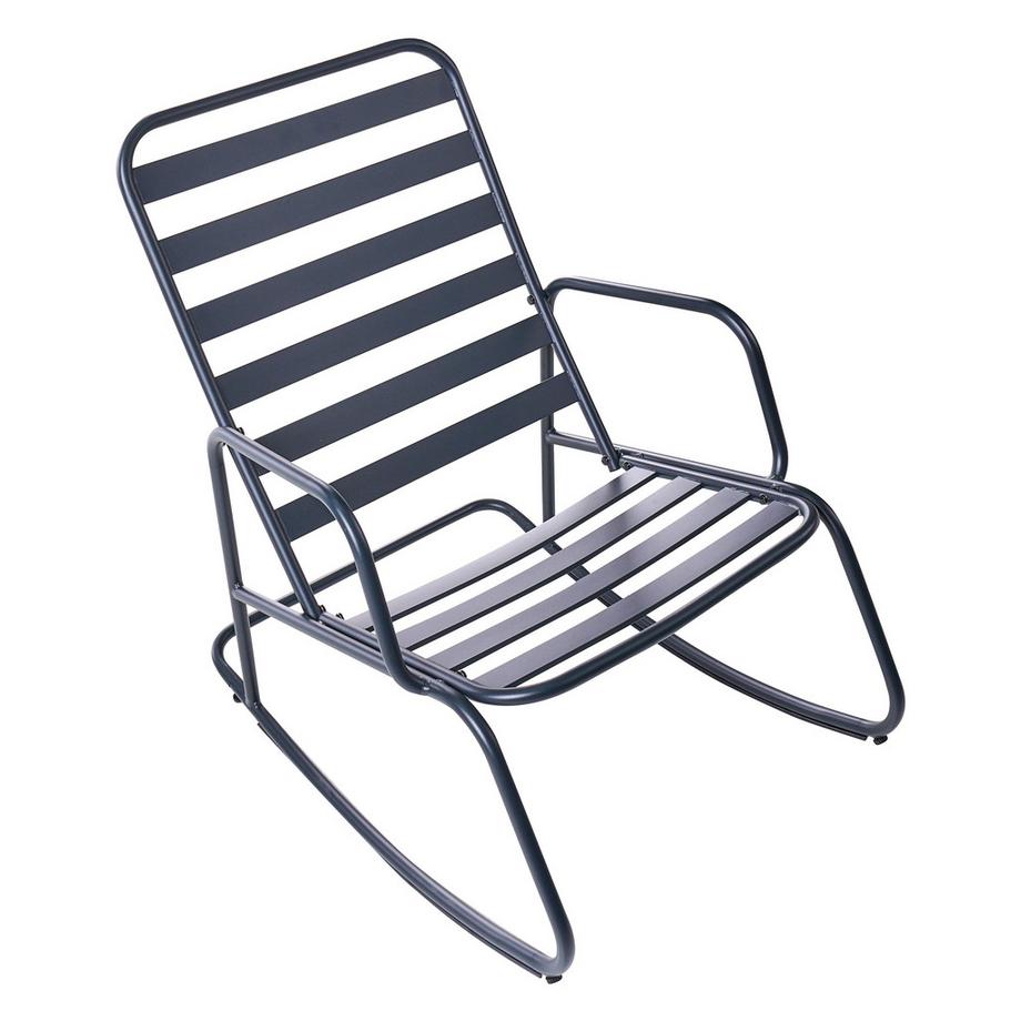 Beliani Fauteuil à bascule de jardin en Aluminium Moderne TURI  