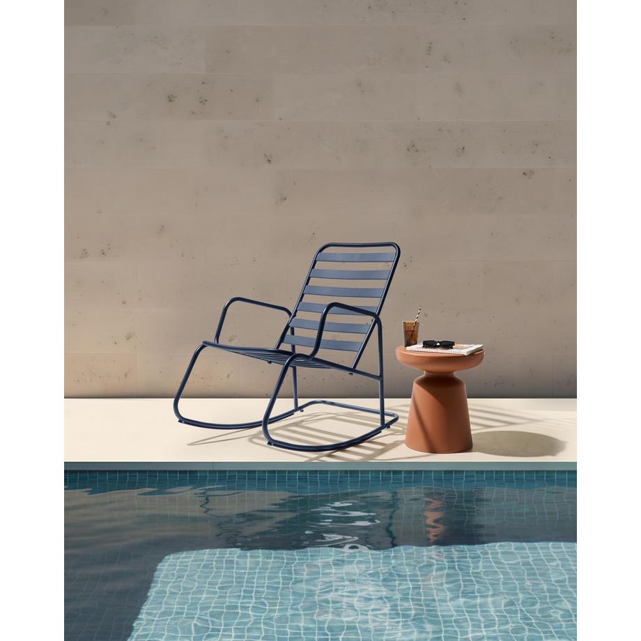 Beliani Fauteuil à bascule de jardin en Aluminium Moderne TURI  