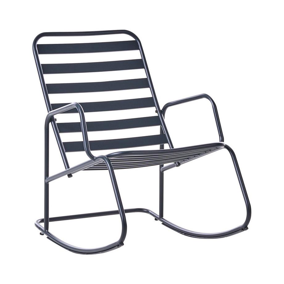 Beliani Fauteuil à bascule de jardin en Aluminium Moderne TURI  